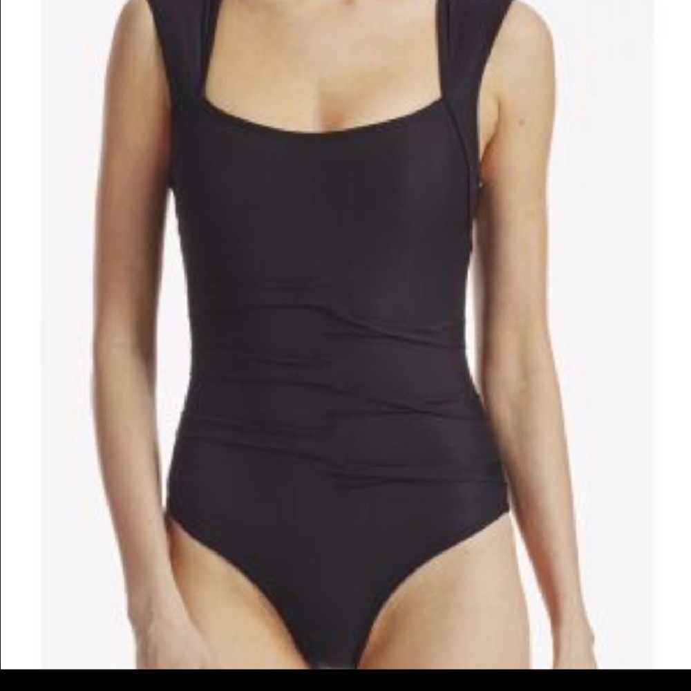 NWT Nicole Miller keyhole black one piece swimsuit